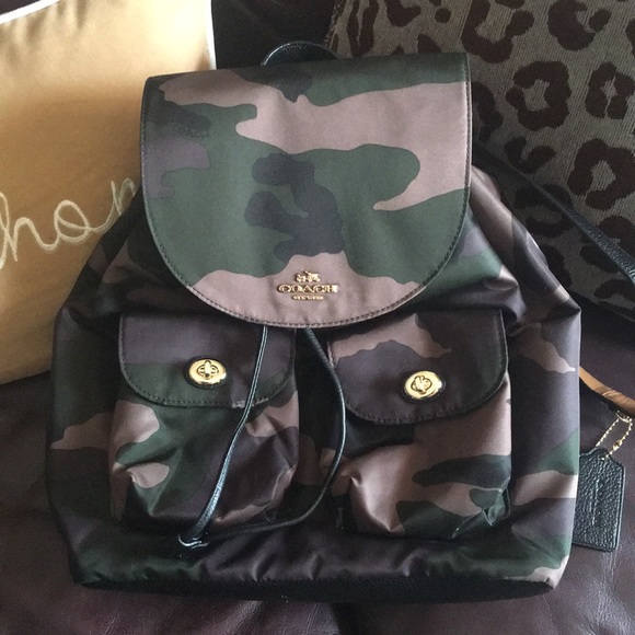 camo backpack purse
